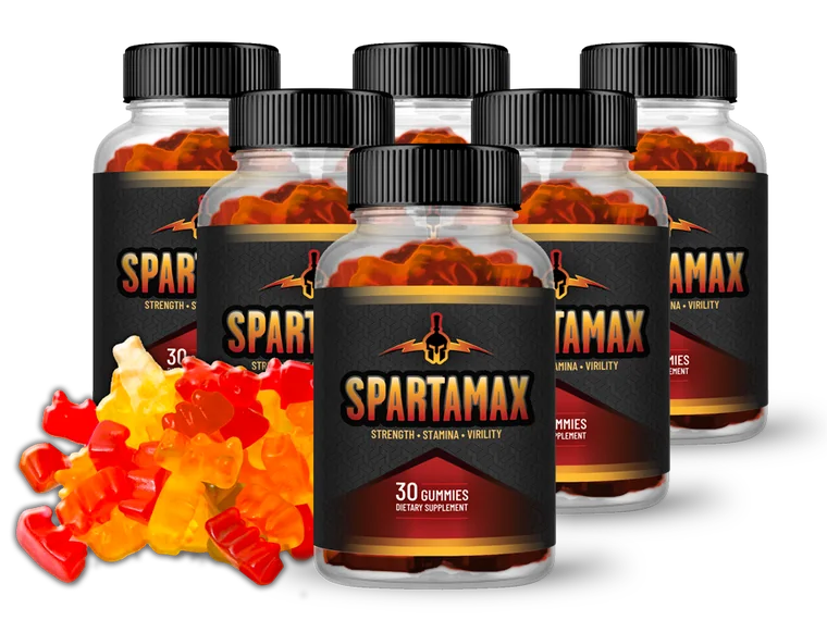SpartaMax supplement bottles and gummies